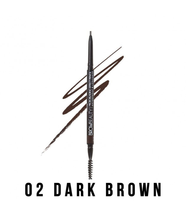 BrowBeauty Microblading Effect Eyebrow Pencil 802 Dark Brown Italia Deluxe
