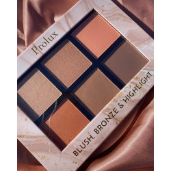 Paleta de rubor, bronceador e iluminador Prolux Cosmetics