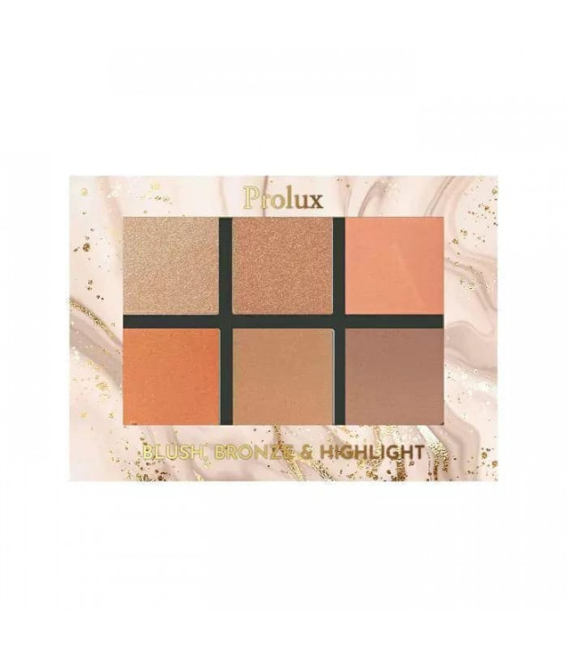 Paleta de rubor, bronceador e iluminador Prolux Cosmetics
