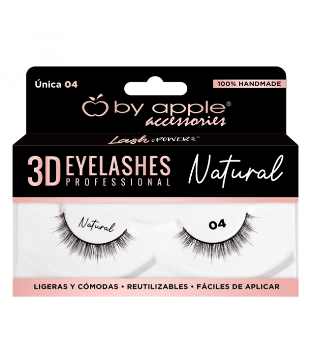 Pestañas postizas 3D naturales 4 Única by apple