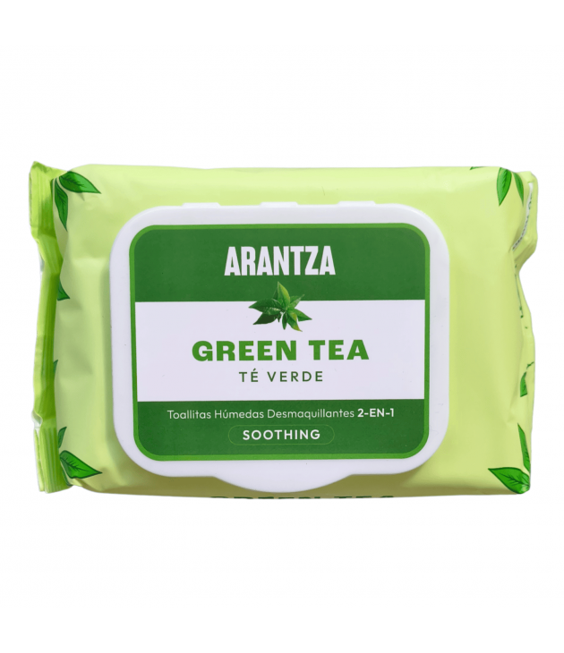 Toallitas Limpiadoras Desmaquillantes Té Verde Arantza Cosmetics