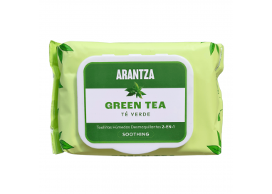 Toallitas Limpiadoras Desmaquillantes Té Verde Arantza Cosmetics