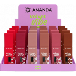 Display de 24 Labial Velvet Surtido Ananda